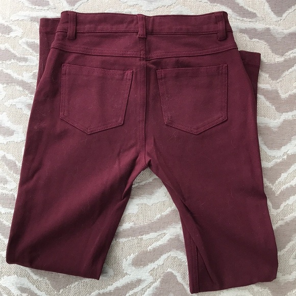 Soft Skinny pants, Burgandy, small - Picture 3 of 5